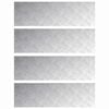 vidaXL Nez de marche 4 pc 100 x 30 cm Argent&eacute; Aluminium Rectangulaire