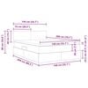 vidaXL Lit avec rangement et matelas Gris clair 140 x 200 cm
