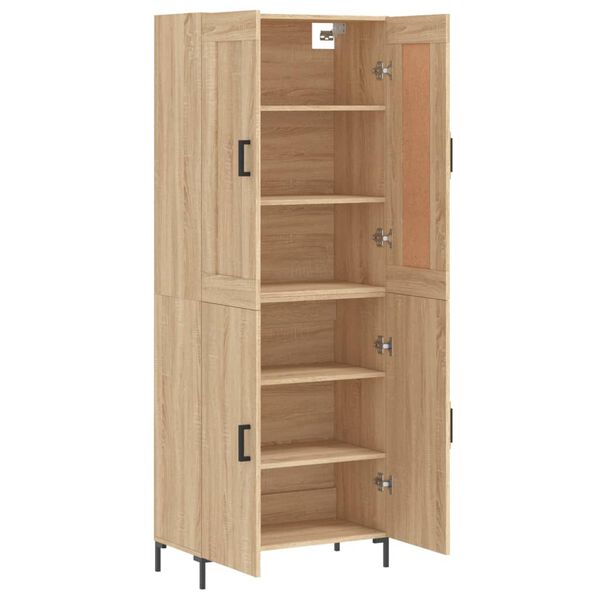 vidaXL Buffet haut Ch&ecirc;ne sonoma 69,5x34x180 cm Bois d'ing&eacute;nierie