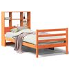vidaXL Lit biblioth&egrave;que sans matelas cire marron 75x190 cm bois massif