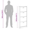 vidaXL Armoire &agrave; chaussures Ch&ecirc;ne 59x17x150 cm Bois d'ing&eacute;nierie