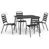 vidaXL Ensemble &agrave; manger de jardin 5 pcs anthracite acier