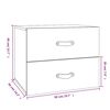 vidaXL Table de chevet murale Gris 50x36x40 cm