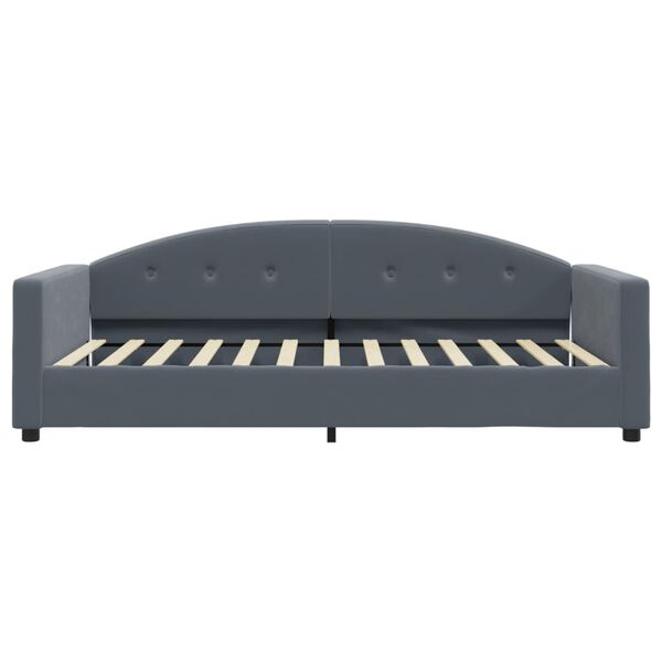 vidaXL Lit de jour avec matelas gris fonc&eacute; 100x200 cm velours