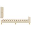 vidaXL Cadre de lit avec t&ecirc;te de lit Cr&egrave;me 90 x 200 cm tissu
