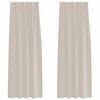 vidaXL Rideau en Voile 2 pc Couleur sable 245 x 140 cm Polyester