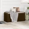 vidaXL Bo&icirc;te de rangement jardin coussin de si&egrave;ge marron 350 L PP