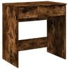 vidaXL Coiffeuse avec miroir ch&ecirc;ne fum&eacute; 73x46,5x120 cm
