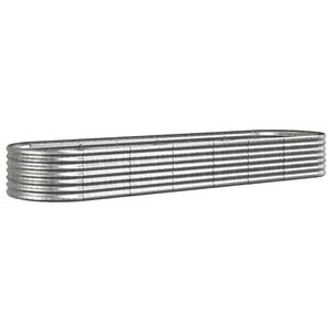 vidaXL Lit sur&eacute;lev&eacute; de jardin Acier galvanis&eacute; Argent&eacute;