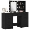 vidaXL Table de Toilette 3 pcs Noir 40 x 41 x 135 cm Bois d'ingénierie