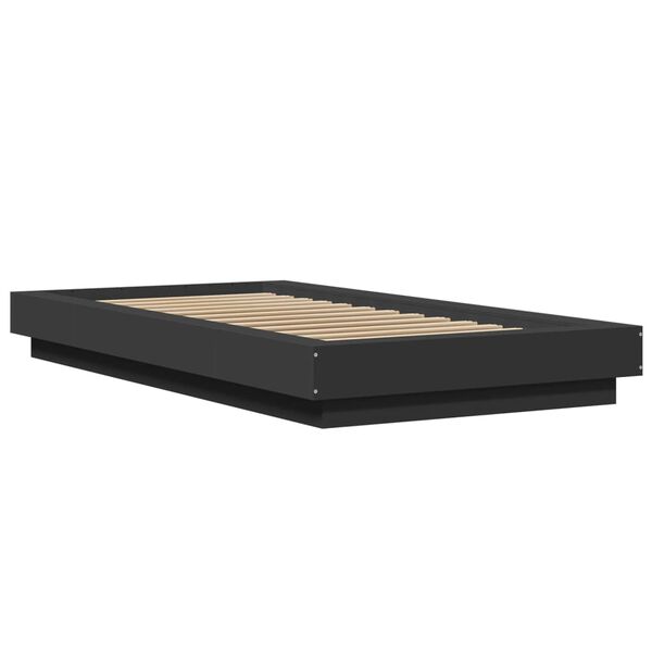 vidaXL Cadre de lit sans matelas noir 90x200 cm