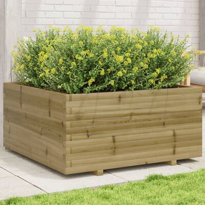 vidaXL Jardinière 100x100x49,5 cm bois de pin imprégné