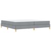 vidaXL Lit &agrave; ressorts avec matelas Gris clair 200 x 200 cm tissu