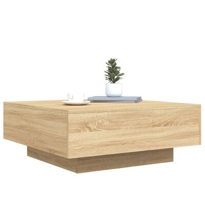 vidaXL Table basse chêne sonoma 80x80x31 cm bois d'ingénierie