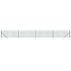 vidaXL Cl&ocirc;ture en treillis m&eacute;tallique et piquet d'ancrage vert 1,1x10m