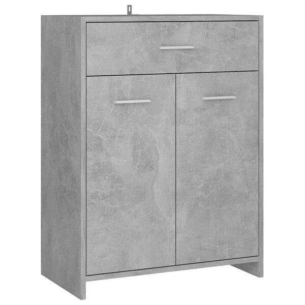 vidaXL Armoire de salle de bain gris béton 60x33x80 cm bois ingénierie