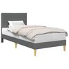 vidaXL Cadre de lit avec t&ecirc;te de lit Gris fonc&eacute; 100 x 190 cm Tissu