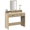 vidaXL Table de Toilette avec tiroir Ch&ecirc;ne Sonoma 100 x 41 x 140 cm