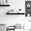 vidaXL &Eacute;tag&egrave;re murale flottante Noir 60x23,5x3,8 cm MDF