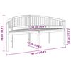 vidaXL Banc de jardin en forme de banane 180 cm bois de teck solide