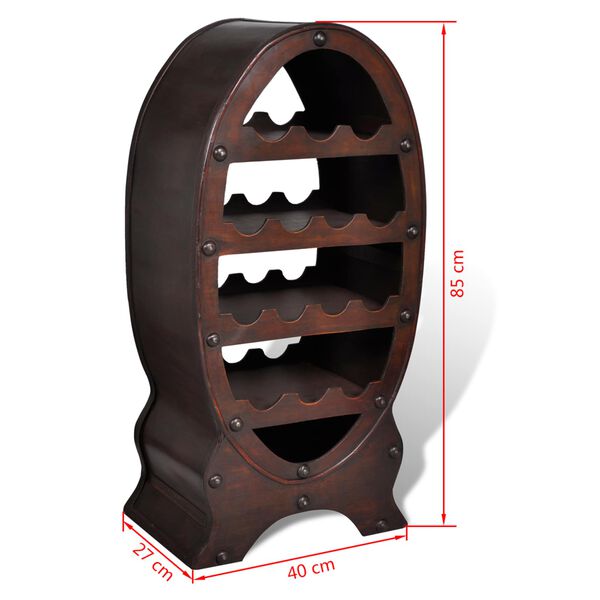 vidaXL &Eacute;tag&egrave;re &agrave; vin Marron bois