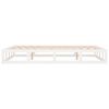 vidaXL Cadre de lit sans matelas blanc 135x190 cm bois massif