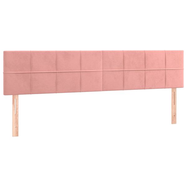 vidaXL T&ecirc;te de lit &agrave; LED Rose 160x5x78/88 cm Velours