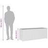 vidaXL Boîte de rangement de jardin gris 150x50x60 cm résine tressée