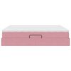 vidaXL Lit avec rangement et matelas Rose 180 x 200 cm Velours