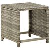 vidaXL Tabourets de jardin lot de 4 avec coussins R&eacute;sine tress&eacute;e Gris