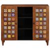 vidaXL Buffet avec porte Noyer 90 x 33,5 x 75 cm Bois de mangue massif
