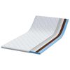 vidaXL Surmatelas en Coco Blanc 90 x 190 cm Tissu jacquard