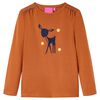 T-shirt enfants &agrave; manches longues cognac 140