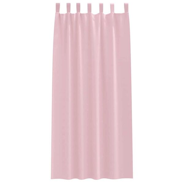 vidaXL Rideaux occultants avec anneaux 2 pcs Rose b&eacute;b&eacute; 225 x 140 cm