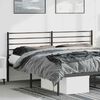 vidaXL T&ecirc;te de lit m&eacute;tal noir 180 cm