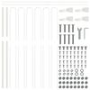 vidaXL Cl&ocirc;ture de jardin 6 pcs Blanc 10,2 x 1,5 m