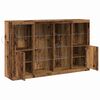 vidaXL Buffet LED Bois ancien 163 x 37 x 100 cm Bois d'ing&eacute;nierie