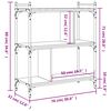 vidaXL Biblioth&egrave;que 3 niveaux ch&ecirc;ne brun 76x32x88 cm bois d'ing&eacute;nierie