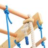 vidaXL Aire de jeux int&eacute;rieure d'escalade avec anneau d'&eacute;chelles Bois