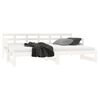 vidaXL Lit coulissant sans matelas blanc 2x(80x200)cm