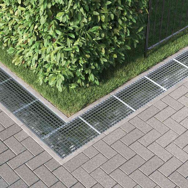 vidaXL Grille Argent 50 x 35 x 2 cm Acier galvanis&eacute; &agrave; chaud