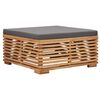 vidaXL Salon de jardin 4 pcs avec coussins Bois de teck solide