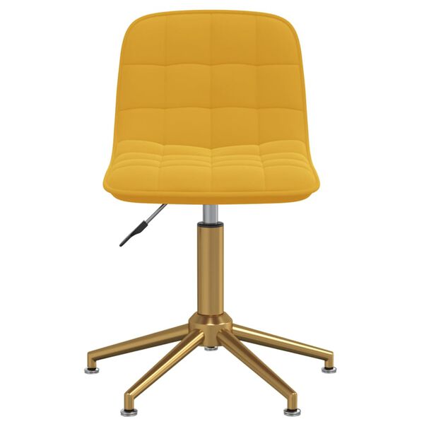 vidaXL Chaises &agrave; manger pivotantes lot de 2 jaune moutarde velours