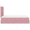 vidaXL Cadre de lit ottoman avec matelas rose 120x190 cm velours