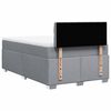 vidaXL Sommier &agrave; lattes de lit et matelas gris clair 120x190 cm tissu