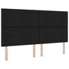 vidaXL Lit &agrave; ressorts avec matelas Noir 180 x 200 cm tissu