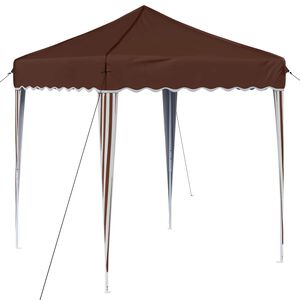 vidaXL Tente de f&ecirc;te pop-up Marron 195 x 195 x 245 cm