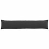 vidaXL Coussins de canap&eacute; 2 pcs Noir 200 x 40 cm tissu