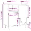 vidaXL Buffet Sonoma gris 60x35x70 cm Bois d'ing&eacute;nierie