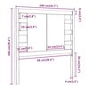 vidaXL T&ecirc;te de lit Marron miel 106x4x100 cm Bois massif de pin
